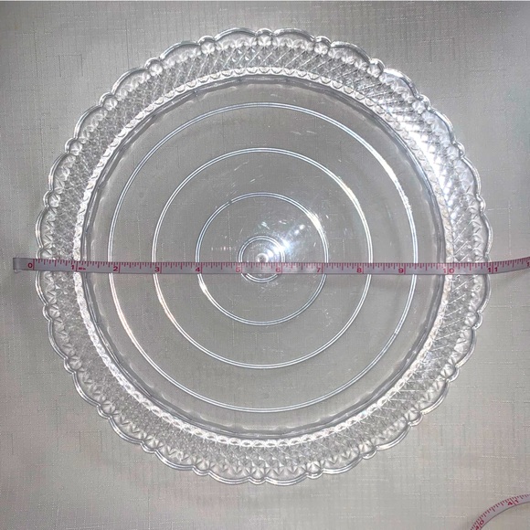 Clear Plastic Plate Kitchen Servware Entertaining Tray Cookie Serving Platter - Picture 6 of 8